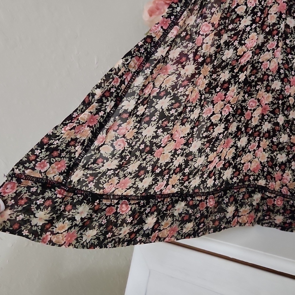 New Free People Floral Kimono Boho Peasant lagenlook Bohemian Fall Anthropology - Picture 3 of 6